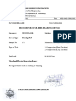 Structural Engineering Division: Test Report For The Bearing Devise