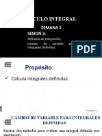 Cálculo integral: Cambio de variable para integrales definidas