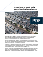 Sejumlah Pengembang Properti Mulai Jual Rumah Yang Dilengkapi Panel Surya