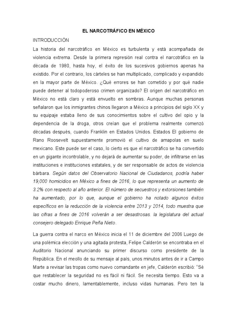 Narcotráfico y violencia en México | PDF | Cartel de Sinaloa | Comercio ...