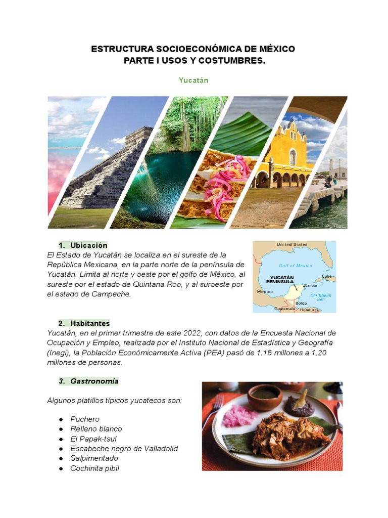 Estructura socioeconómica de Yucatán y Chiapas | PDF | Alimentos | Cocina