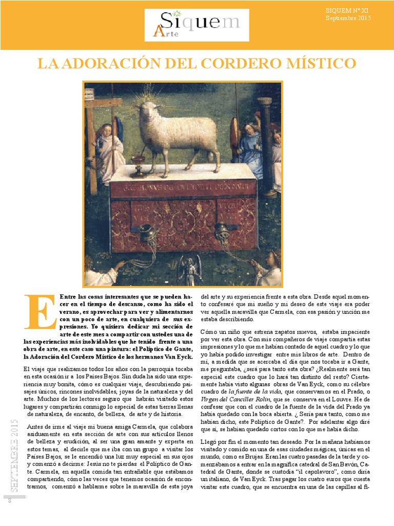 Análisis de la Adoración del Cordero Místico | PDF