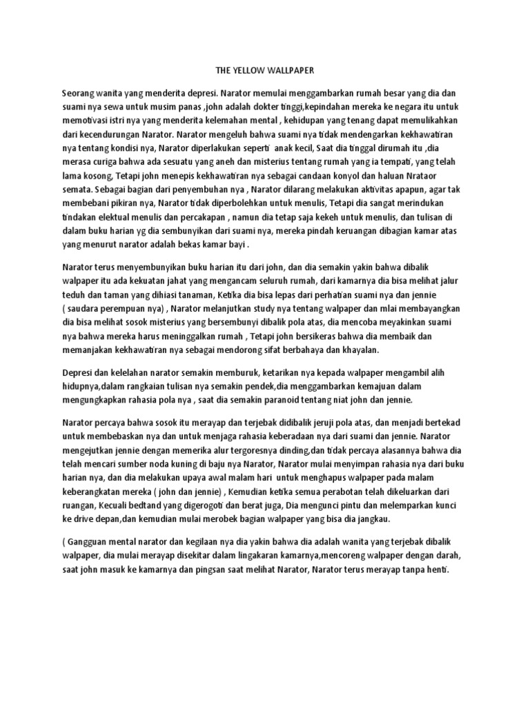The Yellow Wallpaper PDF