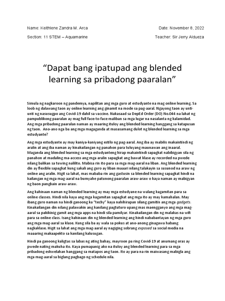 Posisyong Papel - Filak | PDF
