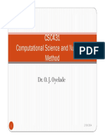 CSC 431 LECTURE NOTE (Guassian - Method)