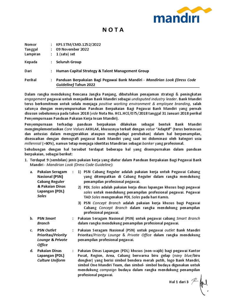 Updating the Dress Code PDF