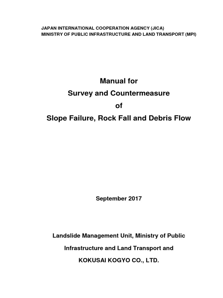 Slope Failure and Debris Flow Manual | PDF | Landslide | Earth Sciences
