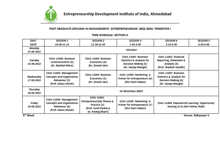 ScheduleBETrim ISec A PDF Economics Business