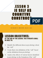 MODULE 1 LESSON 3 The Self As Cognitive Construct