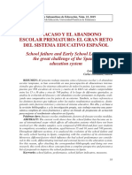 EL FRAcASO Y EL ABAndOnO EScOLAR PREMATURO: EL GRAn RETO dEL SiSTEMA EdUcATivO ESPAñOL