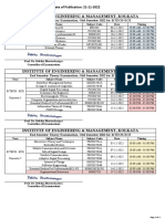 IEM Kolkata BTech ECE Sem 3-5-7 & MTech ECE Sem 3 Exam Date Sheet