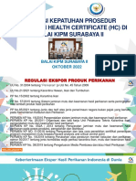 Evaluasi Kepatuhan Prosedur Sertifikasi HC di Balai KIPM Surabaya II