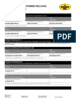 Recomendación de Productos Honda (EU) Civic Hybrid FD3 Civic Hybrid (2007-2011)