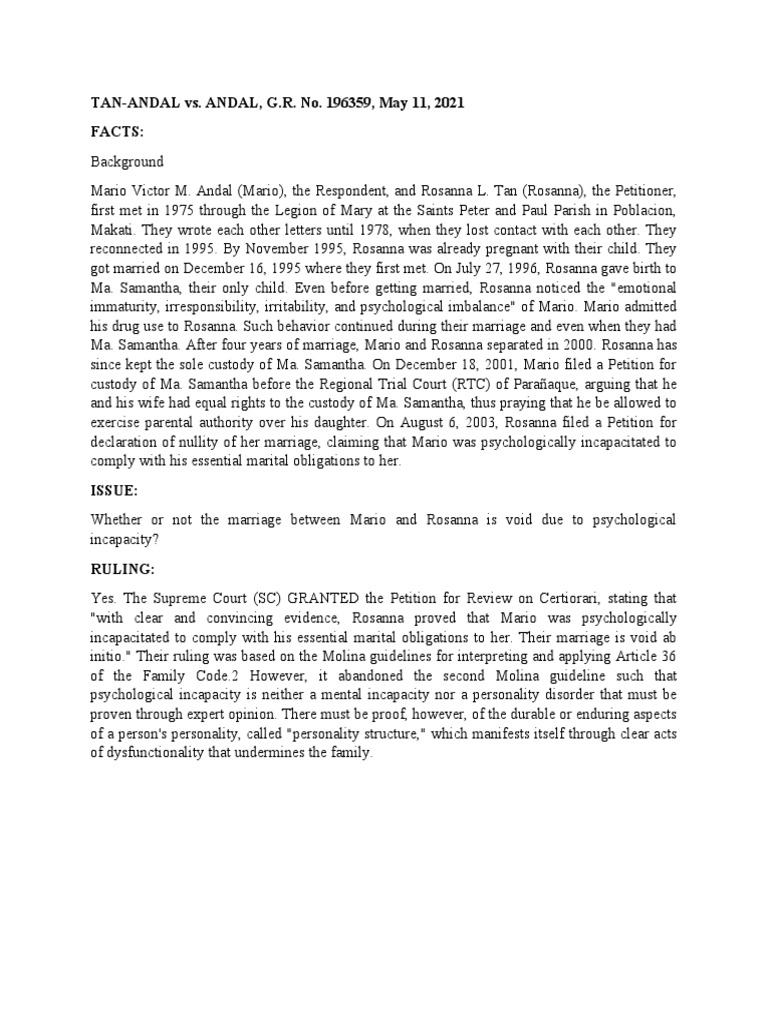 Andal vs andal gr no 196359 may 11 2021 pdf