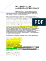 Brecha Entre La Cobertura Poblacional y Prestaciones de Salud