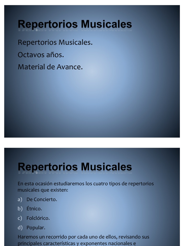 Repertorios Musicales