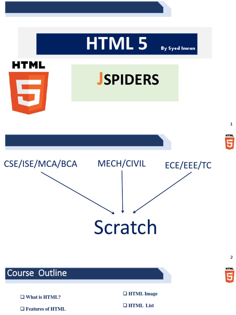 HTML Freshers | PDF | Html Element | Html
