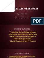 Evaluasi Dan Observasi