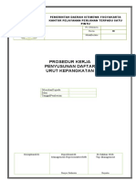 PROSEDUR KERJA Penyusunan Daftar Urut Kepangkatan