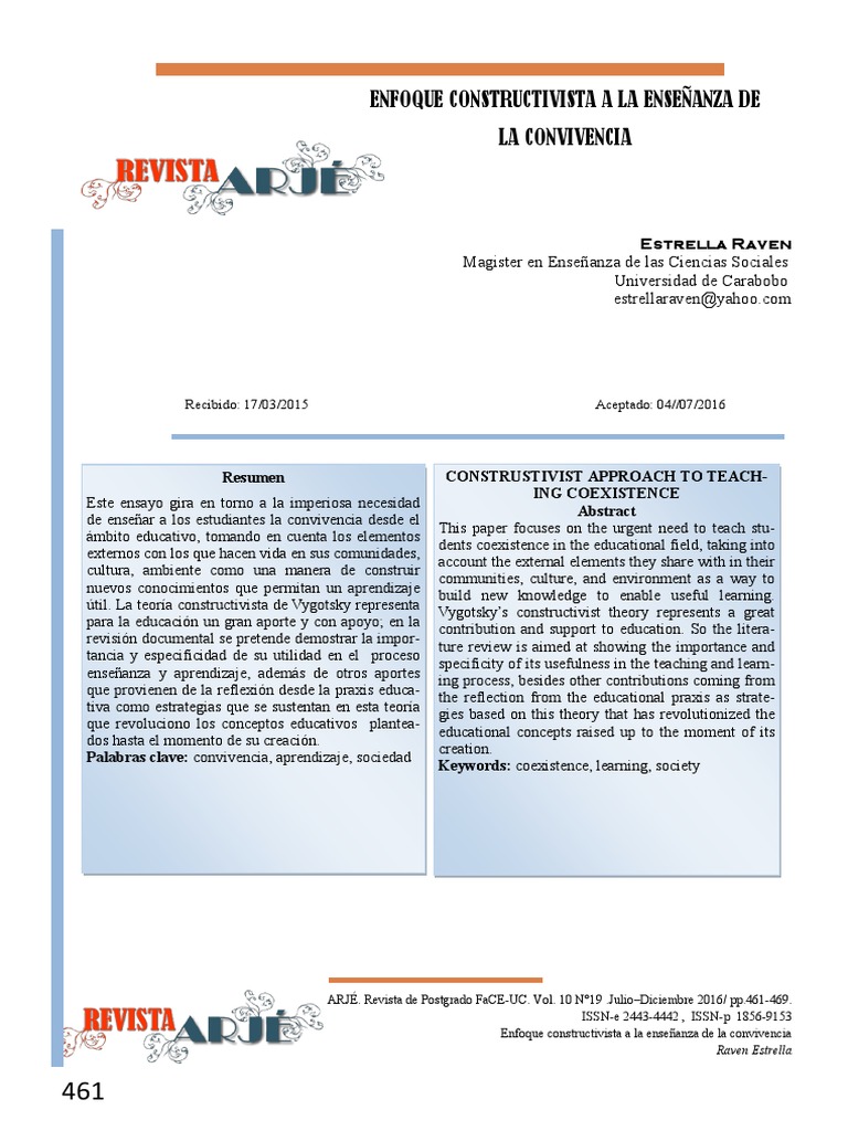 2016 - Enfoque Constructivista A La Enseñanza de | PDF | Aprendizaje ...