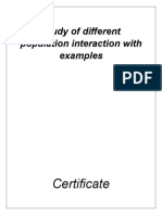 Study of Different Population Interaction With Examples: Certificate