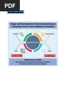 Design and Development of Survey Questionnaire Using Likert Scale: From Validation To Usability