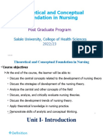 Theoretical and Conceptual Foundation in Nursing-Ppt 2022