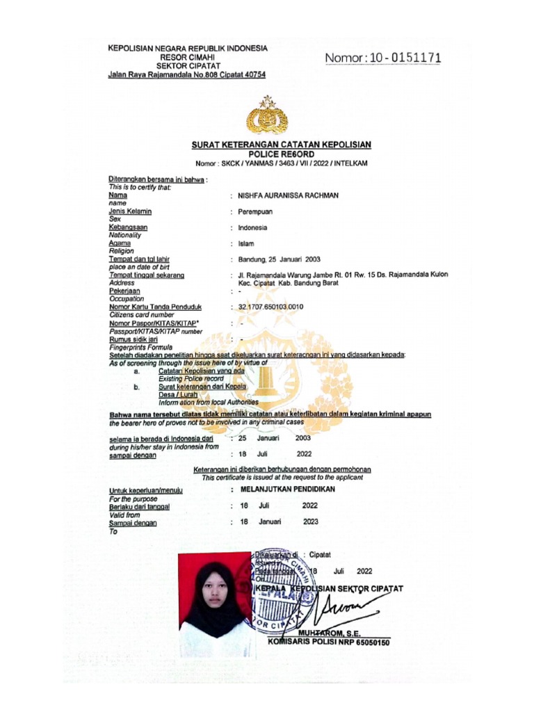 SKCK | PDF