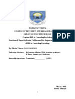 Practicum II Report Fikadu T. New