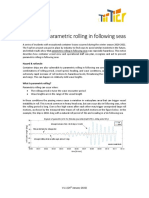 Avoid parametric rolling in following seas