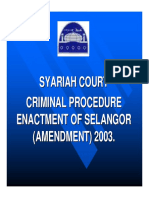 SYARIAH COURT CRIMINAL PROCEDURE ENACTMENT REPORTED CASES