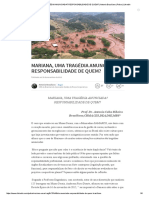 Mariana, Uma Tragédia Anunciada - Responsabilidade de Quem - Antonio Brasiliano - Pulse - Linkedin