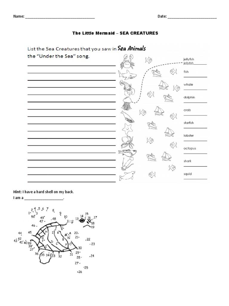 the-little-mermaid-worksheet_15354 | PDF