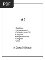 DR - Osama Lab 2 Creating and Deleting Tables
