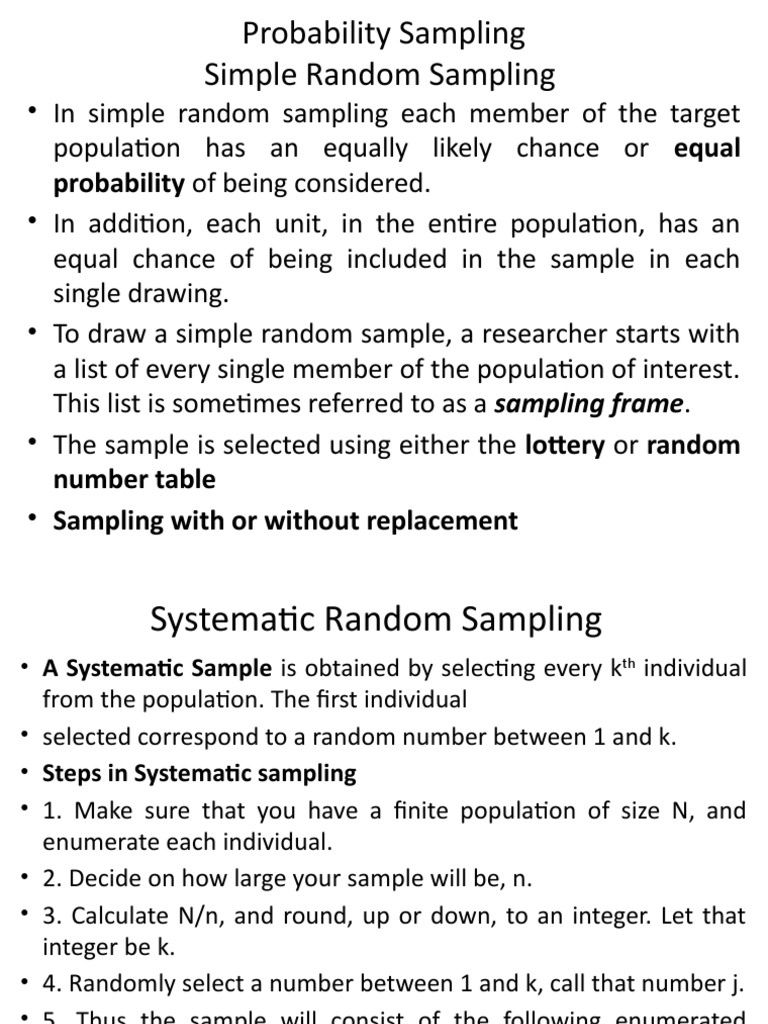 Probability Sampling | PDF