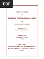 Working Capital Management of Siemens