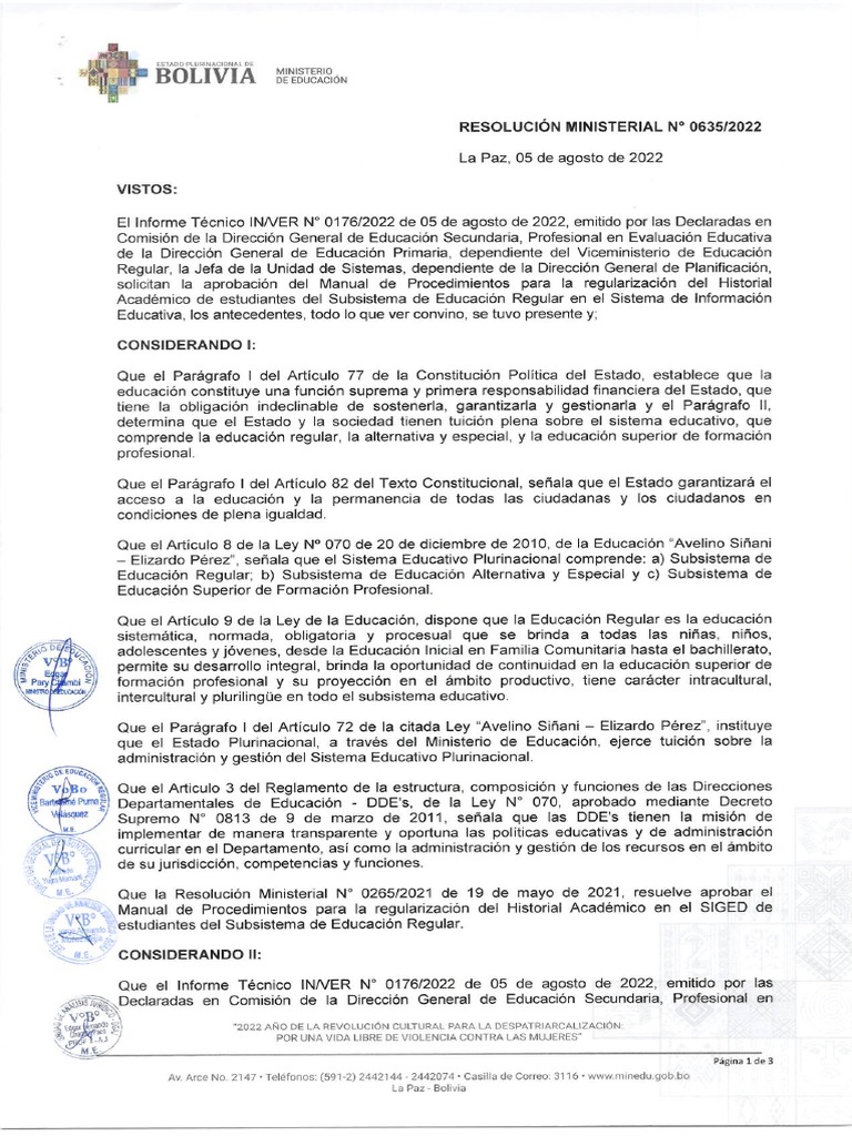 Manual de Regularización Académica SIE | PDF | Bolivia