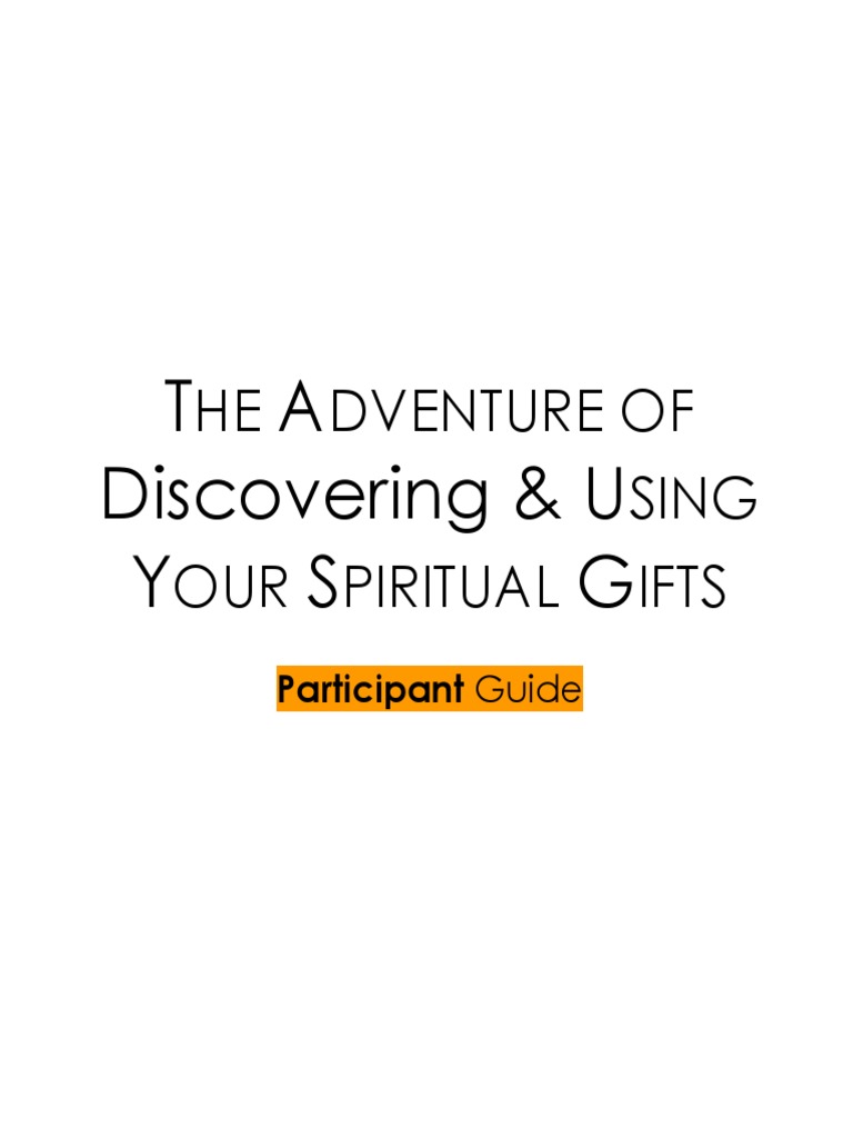 Spiritual Gifts Teaching & Assessment - Participant | PDF | Spiritual ...