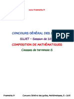 Concours General Mathematiques 2015 Sujet