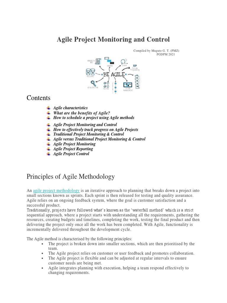 Agile Project Monitoring and Control | PDF | Agile Software Development ...