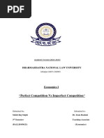 "Perfect Competition Vs Imperfect Competition": Economics I