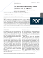 The Effect of Season of Operation On The Survival of Patients With Resected Non-Small Cell Lung Cancer