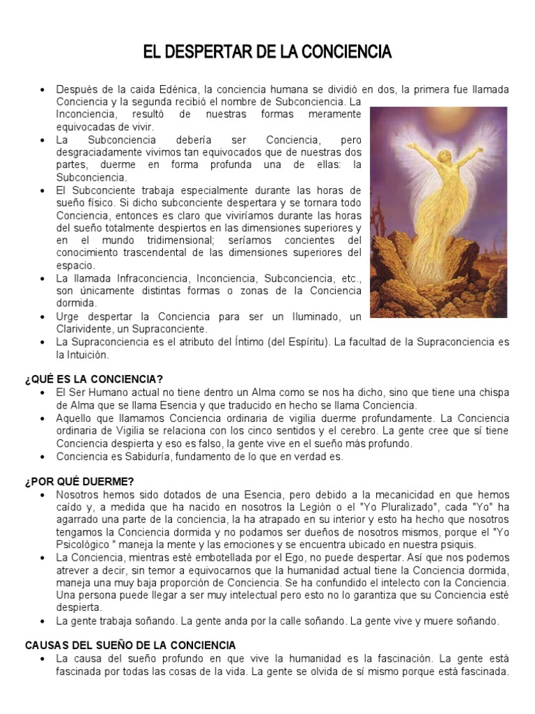 El Despertar de A Conciencia | PDF | Pensamiento | Meditación