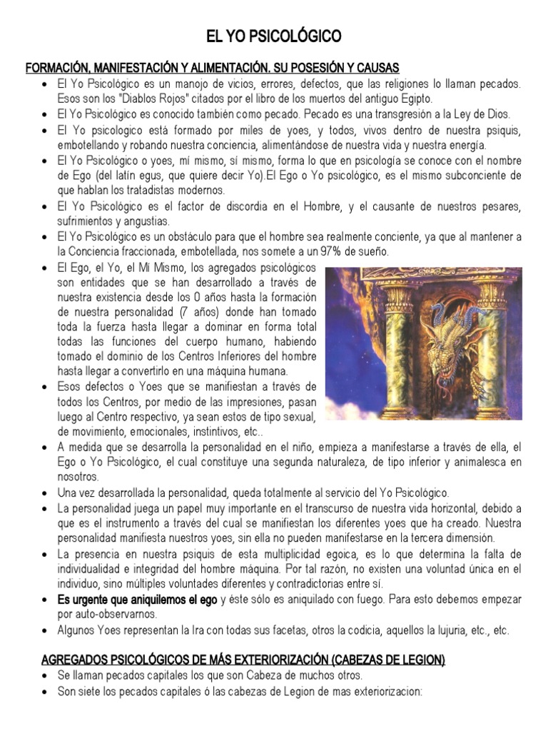 El Yo Psicologico | PDF | Mente | Yo