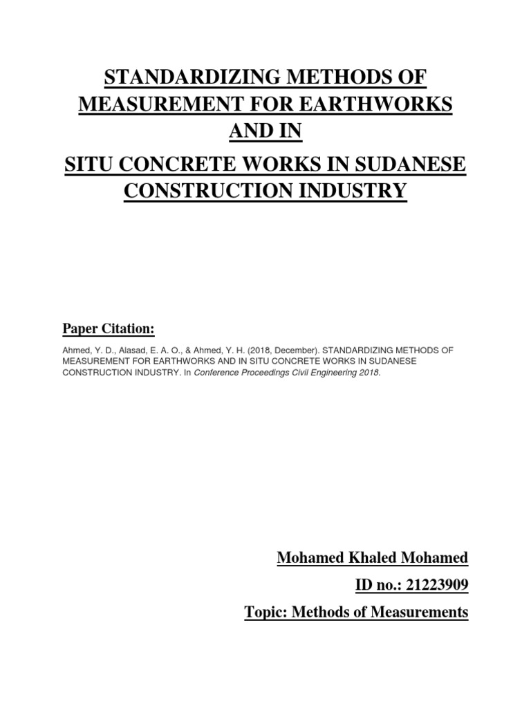 Methods of Measurements DISCUSSION | PDF | Measurement | Concrete