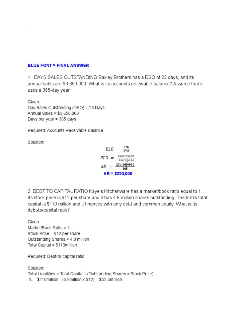 FSA Group Assignment | PDF | Balance Sheet | Book Value
