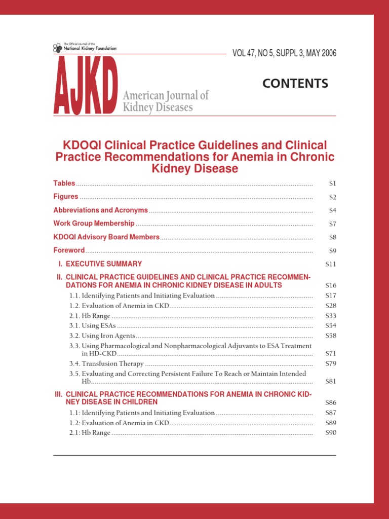 Anemia in CKD | PDF | Chronic Kidney Disease | Evidence Based Medicine