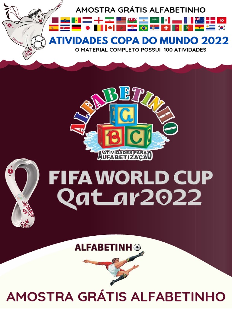 Alfabetização - Atividades sobre a Copa do mundo - Jogo de