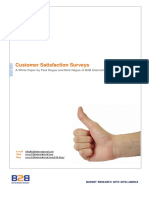 Customer satisfaction surveys