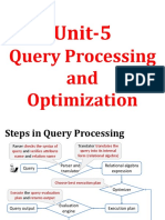 Unit-5 Query Processing and Optimization